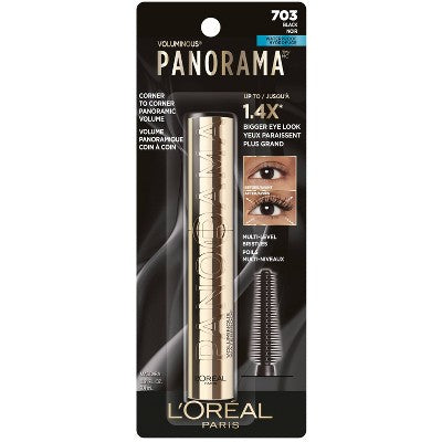 L'Oreal Paris Voluminous Panorama Lengthening Mascara 703 Waterproof Black 0.33 fl oz - New