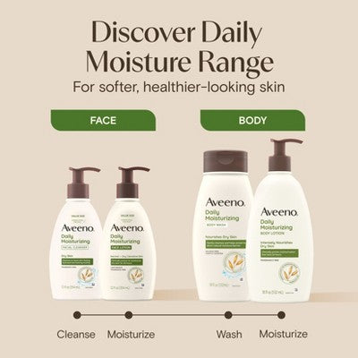 Aveeno Daily Moisture Face Lotion 12 fl oz - Imperfect Container