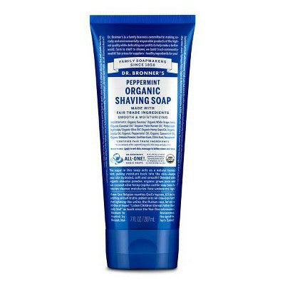 Dr. Bronner's Shave Soap Peppermint 7 fl oz - New