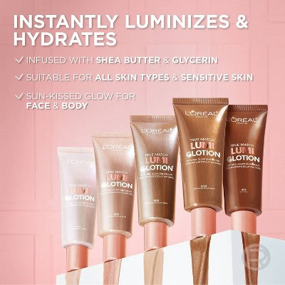 L'Oreal Paris True Match Lumi Glotion Natural Glow Enhancer 901 Fair Glow  1.35 fl oz - Imperfect Container