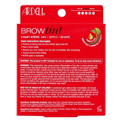 Ardell Brow Tint Kit Dark Brown: Eyebrow Enhancer Cream Formula - Imperfect Box
