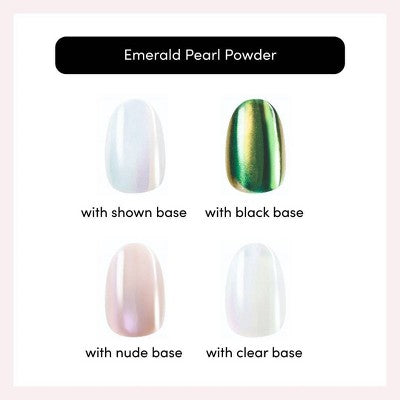 Dashing Diva Chrome Powder Kit Emerald Pearl 3ct - New