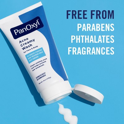 PanOxyl 4% Benzoyl Peroxide Acne Creamy Wash for Face & Body 6oz - Imperfect Box