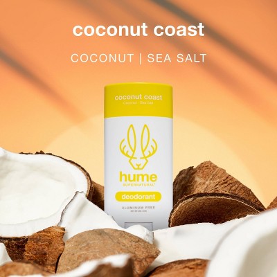 Hume Supernatural Deodorant Stick Coconut Coast 2oz - Imperfect Container
