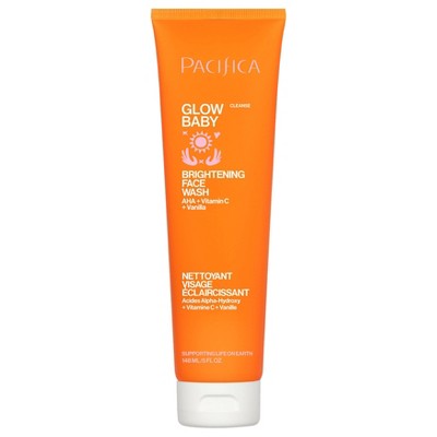 Pacifica Glow Baby Brightening Face Wash Orange 5 fl oz - Imperfect Container