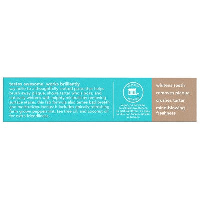 hello Antiplaque and Whitening Fluoride Free Toothpaste Natural Peppermint 5oz/2pk - Imperfect Box