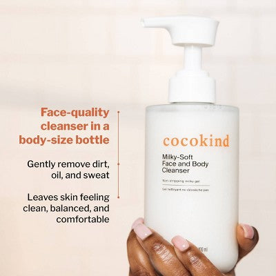 cocokind Ceramide Milk Face & Body Cleanser 13.5 fl oz - New