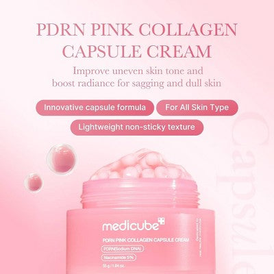 medicube PDRN Pink Collagen Capsule Cream Korean Skincare 1.94oz - Imperfect Box