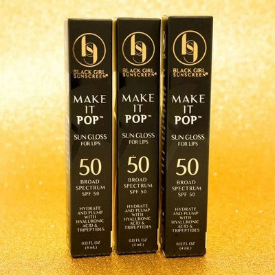Black Girl Sunscreen Make It Pop Sun Gloss SPF 50 0.13 fl oz - Imperfect  Box