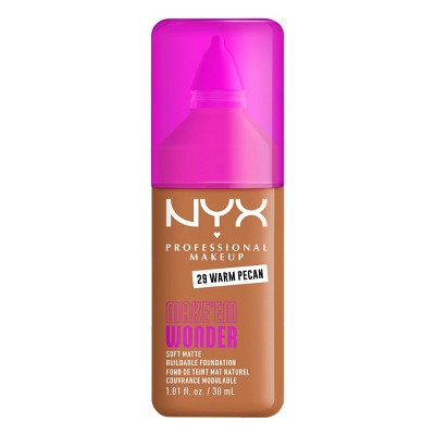 NYX Professional Makeup Make Em Wonder 24H Soft Matte Foundation 29 Warm Pecan 1.01 fl oz - New