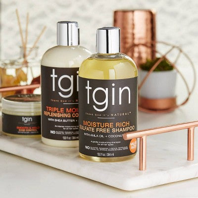 TGIN Moisture Rich Shampoo For Natural Hair with Amla Oil and Coconut Oil 13 fl oz - Imperfect Container