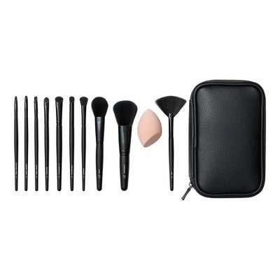 e.l.f. Full Face; Eye Makeup Brush Set With Travel Case 12pc - Imperfect Box