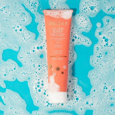 Pacifica Glow Baby Brightening Face Wash Orange 5 fl oz - Imperfect Container