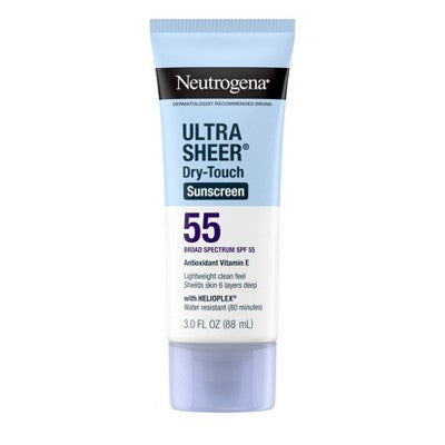 Neutrogena Ultra Sheer Dry Touch Sunscreen Lotion SPF 55 3oz - Imperfect Container