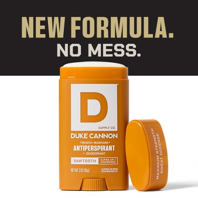 Duke Cannon Supply Co. Trench Warfare Deodorant Stick Sawtooth 3oz - Imperfect Container