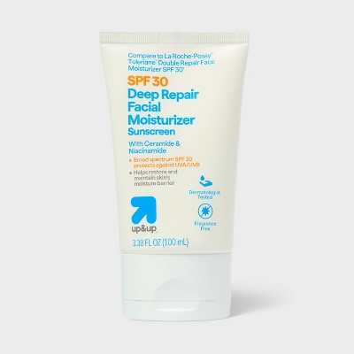 Face Moisturizer Sunscreen Toleriane with Ceramide and Niacinamide SPF 30 3.38 fl oz  - Imperfect Container