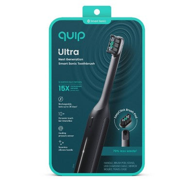 quip Ultra Next Generation Smart Sonic Electric Toothbrush Onyx - Imperfect Box