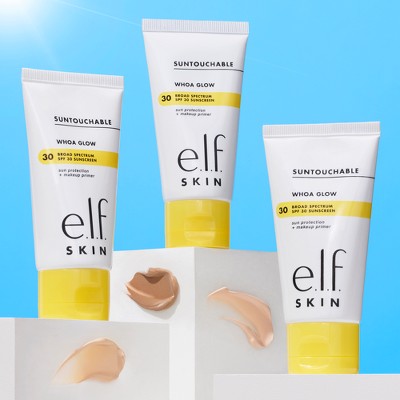 e.l.f. SKIN Suntouchable Whoa Glow Primer Sunbeam SPF 30 1.69 fl oz - Imperfect Box