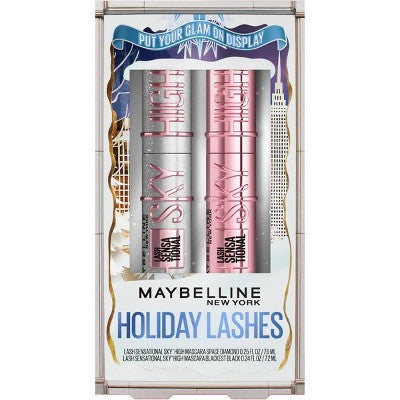 Maybelline Holiday Lashes Lash Sensational Sky High Mascara Duo Gift Set 2pc - Imperfect Box