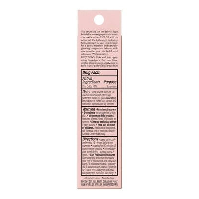 e.l.f. Halo Glow Skin Tint Light Coverage Foundation Mineral SPF 50 3 Fair Cool 1 fl oz - Imperfect Box