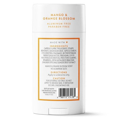 Native Solid Deodorant Mango & Orange Blossom 2.65oz - Imperfect Container