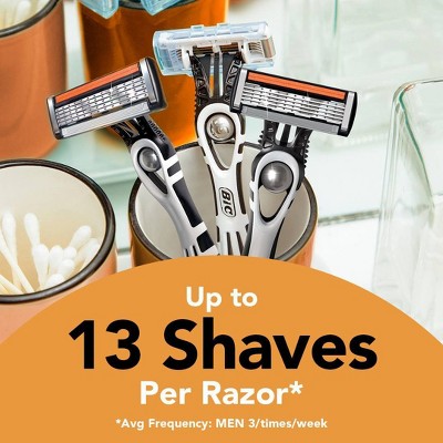BiC Men & Flex 5 Blades Sensitive Disposable Razors  2ct - New