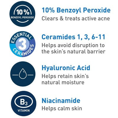 CeraVe Acne Control Foaming Face Cleanser 10% BPO 5 fl oz - Imperfect Box