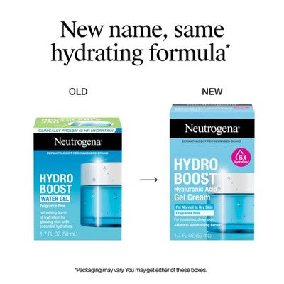 Neutrogena Hydro Boost Water Gel Cream Moisturizer 1.7 fl oz - Missing Box