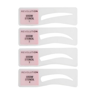 Makeup Revolution Brow Powder Stamp & Stencil Medium Brown 0.02oz - New