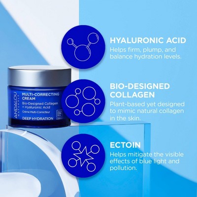 Andalou Naturals Deep Hydration Multi-Correcting Face Cream 1.7 fl oz - New