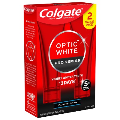 Colgate Pro Series Stain Prevention Hydrogen PeroxideToothpaste 3oz/2pk - Imperfect Box