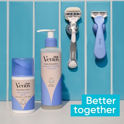 Gillete Venus for Pubic Hair and Skin Daily Ingrown Hair Prevention and Itch Reducing Serum 75ml - Imperfect Container