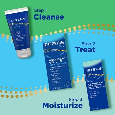 Differin Oil Absorbing Moisturizer with Sunscreen, Broad-Spectrum UVA/UVB SPF 30 4oz - Imperfect Box