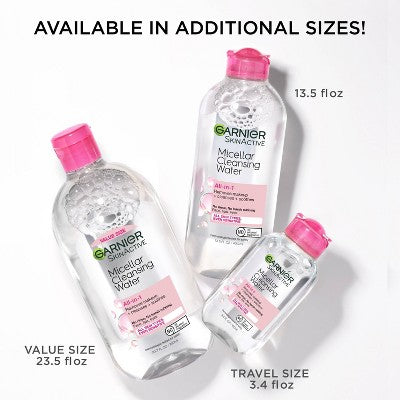 Garnier Micellar Water Hydrating Facial Cleanser & Makeup Remover Basic Cleansing 23.7 fl oz - New
