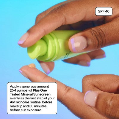 Bubble Skincare Plus One Tinted Mineral SPF 40 - 1.7 fl oz - Imperfect Box
