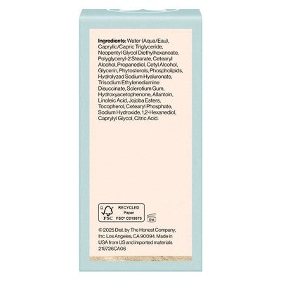 Honest Beauty Sensitive Skin Daily Calm Moisturizer 1.7 fl oz - Imperfect Box