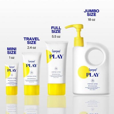 Supergoop! PLAY Everyday Hydrating Body & Face Sunscreen Lotion SPF 50 2.4 fl oz - Imperfect Container