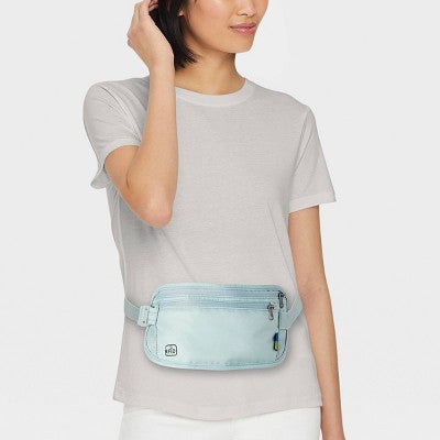 Open Story RFID Blocking Waist Pouch Puritan Gray Water-Resistant Belt Bag - New