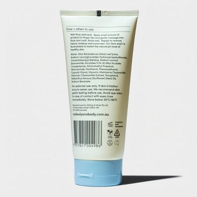 nobody's nobody Face Wash pH Balanced 5.07 fl oz - Imperfect Container
