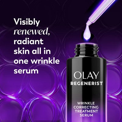 Olay Regenerist Anti-Aging Night Serum, Hydrating & Wrinkle Correcting Treatment 1 fl oz - New