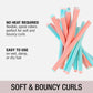 Conair Heatless Spiral Rollers Coral & Teal 18pcs - Imperfect Box