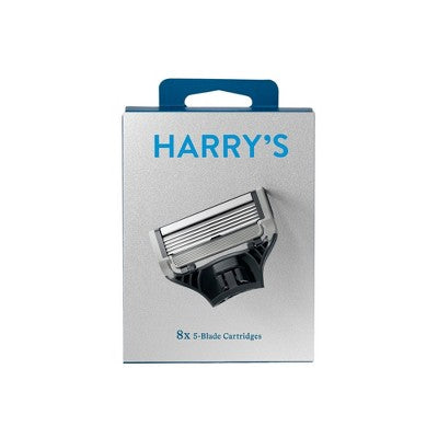 Harry's 5-Blade Men's Razor Blade Refills 8 Cartridges Compatible with All Harry's Razors and Flamingo Razors - Imperfect Box