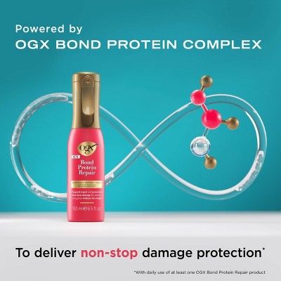 OGX Repair & Protect Bond Protein Repair 450F Heat Protectant Spray  6.5 fl. oz - Imperfect Container