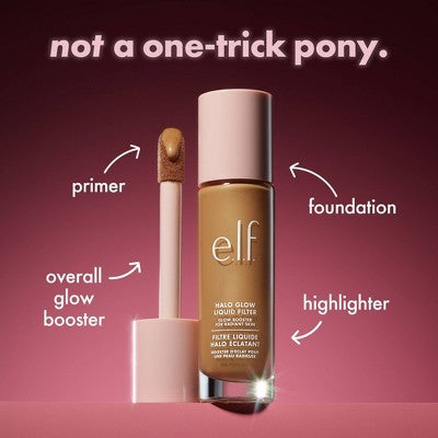 e.l.f. Halo Glow Liquid Filter Highlighter 8 Rich 1.06 fl oz - New