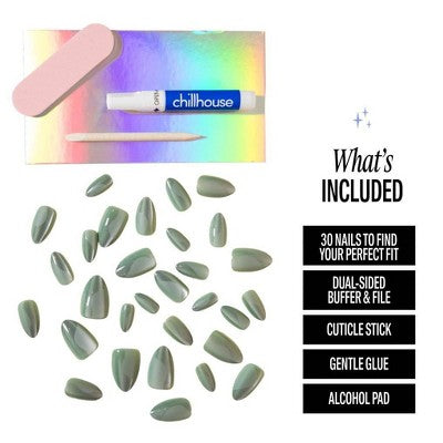 Chillhouse Chill Tips Fake Nails Design Studio Sea Siren 24ct - Imperfect Box