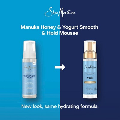 SheaMoisture Manuka Honey & Yogurt Smooth & Hold Multi-Styling Hair Mousse 7.5 fl oz - New
