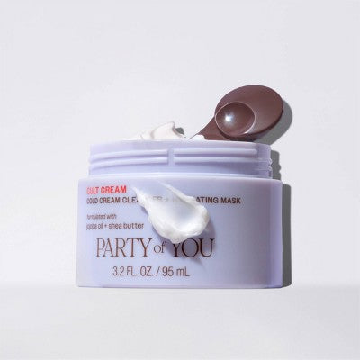 Party of You Cold Cream Face Cleanser, Makeup Remover; Hydrating Mask Cult Cream 3.5oz - Imperfect Container