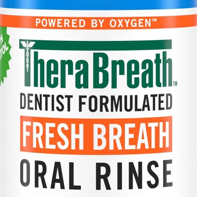 TheraBreath Fresh Breath Mouthwash Alcohol-Free Icy Mint 33.8 fl oz - New