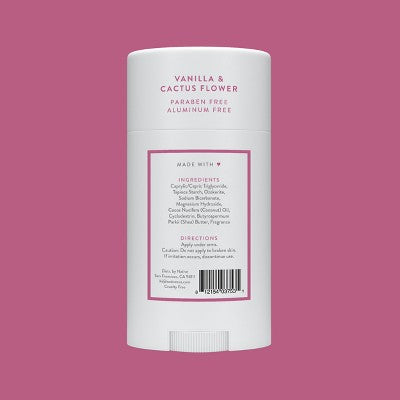 Native Solid Deodorant for Women & Men - Vanilla & Cactus Flower 2.65oz - New