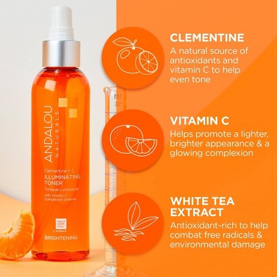 Andalou Naturals Clementine and Vitamin C Illuminating Toner 6 fl oz - New